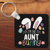 Ik ben de Tante Bunny Paasfamilie Matching Sleutelhanger (Voorkant)