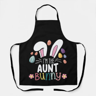 Ik ben de tante Bunny Pasen Familie Matching Schort
