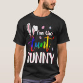 Ik ben de tante Gay Lgbt Bunny Matching Family Pas T-shirt (Voorkant)