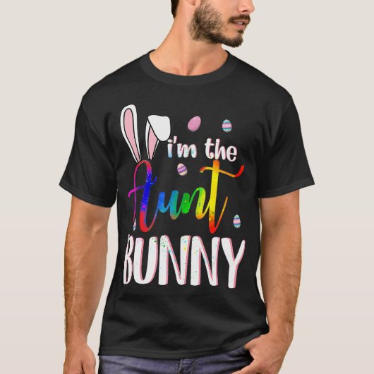 Ik ben de tante Gay Lgbt Bunny Matching Family Pas T-shirt (Voorkant)