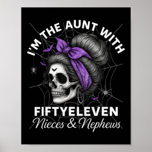 Ik ben de tante met elf nichtjes en neefjes Hallo Poster