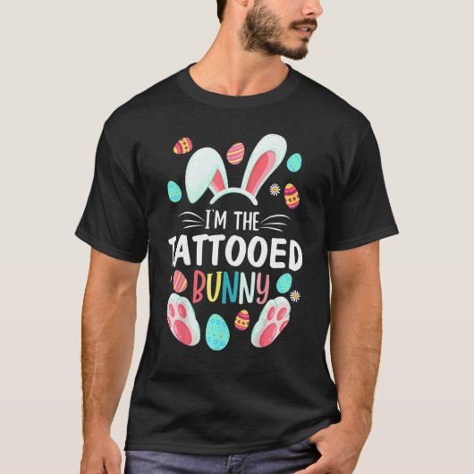 Ik ben de 'Tattooed Bunny Matching Family Easter P T-shirt (Voorkant)