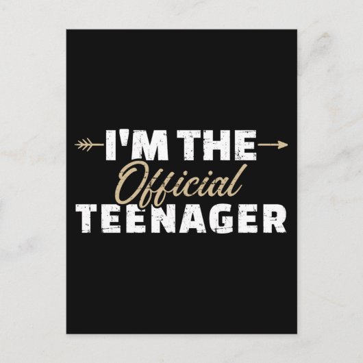 Ik ben de teenager 13e verjaardag briefkaart (Voorkant)