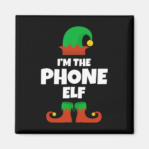Ik ben de telefoon Elf familie pyjama kerst grappi Magneet
