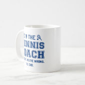 Ik ben de Tennis Coach Koffiemok (Voorkant links)