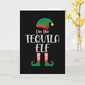 Ik ben de Tequila Elf bijpassende Kerstmis Kaart (Gele Bloem)
