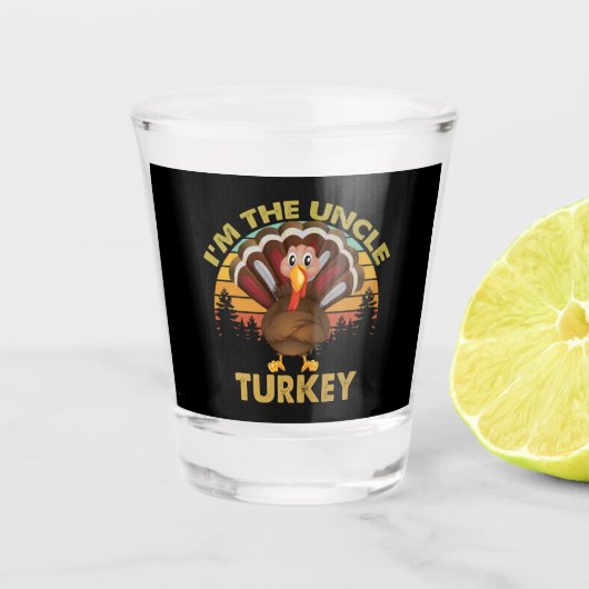 Ik ben de Thanksgiving van de familie Oom Turkije. Shot Glas (Voorkant)