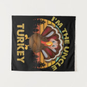 Ik ben de Thanksgiving van de familie Oom Turkije. Wandkleed (Voorkant (horizontaal))