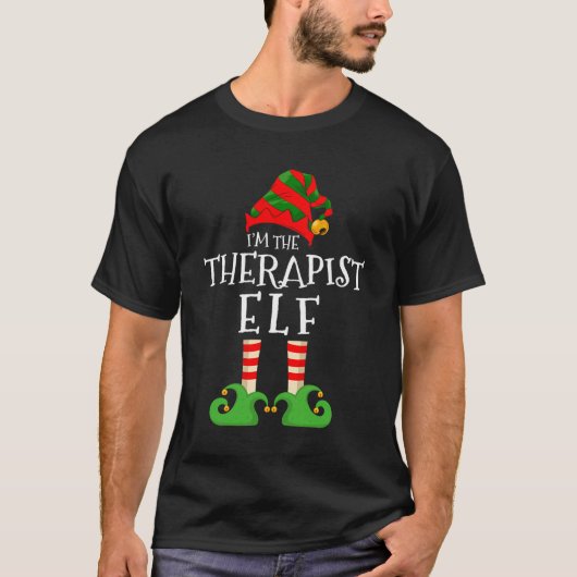 Ik ben de therapeut Elf Cool Matching Christmas Pa T-shirt (Voorkant)