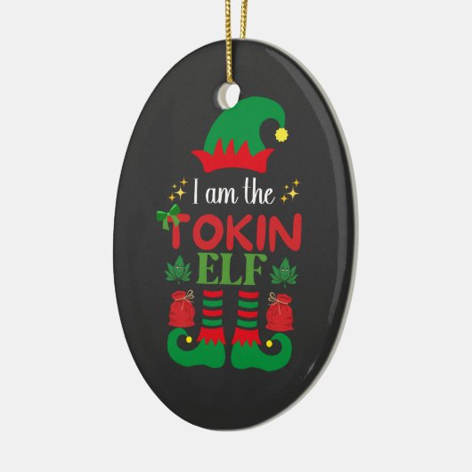 Ik ben de Tokin' Elf Keramisch Ornament (Links)