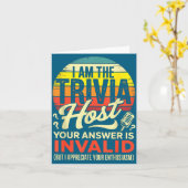 Ik ben de Trivia Host - Grappige Host Trivia Night Kaart (Gele Bloem)