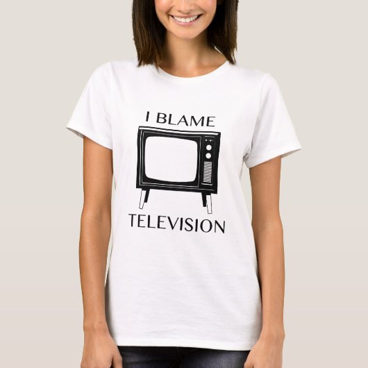 Ik ben de tv schuldig t-shirt (Voorkant)