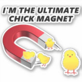 IK BEN DE UITEINDELIJKE KIP MAGNET STICKER (Voorkant)