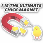 IK BEN DE UITERSTE KIPPENMagneet Sticker (Voorkant)