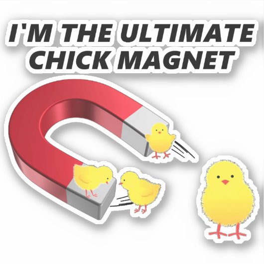 IK BEN DE UITERSTE KIPPENMagneet Sticker (Voorkant)