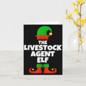 Ik ben de veehouder Elf Familie Pyjama Kerstmis Kaart (Gele Bloem)