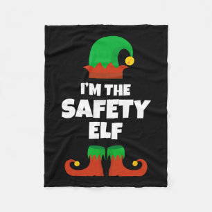 Ik ben de veiligheid elf familie pyjama kerst grap fleece deken