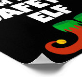 Ik ben de veiligheid elf familie pyjama kerst grap poster (Hoek)