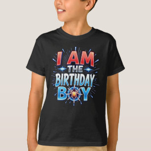 Ik ben de Verjaardag Jongen Shirt-Fun Spider Web D T-shirt