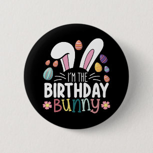 Ik ben de verjaardagsbunny Paasfamilie Matching Ronde Button 5,7 Cm