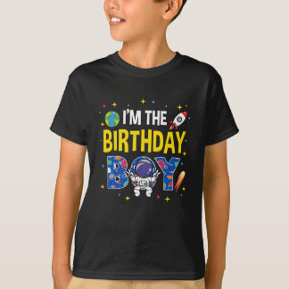 Ik ben de Verjaardagsjongen Ruimte Astronaut Famil T-shirt