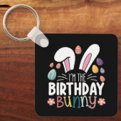 Ik ben de verjaardagskonijn paasfamilie bijpassend sleutelhanger (Voorkant)