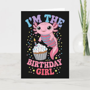 Ik ben de verjaardagsmeisje Axolotl bijpassende ge Kaart