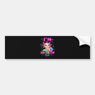 Ik ben de verjaardagsmeisje Axolotl Bumpersticker