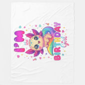 Ik ben de verjaardagsmeisje Axolotl Fleece Deken (Voorkant)
