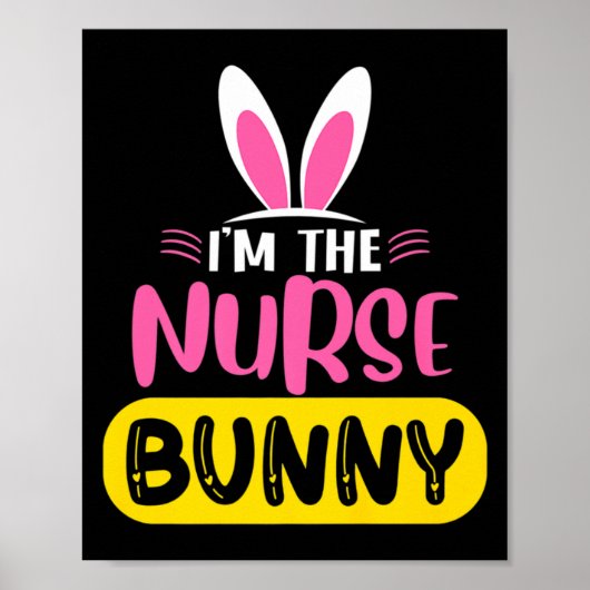 Ik ben de verpleegster Bunny Konijnenoren Ei Grapp Poster (Voorkant)