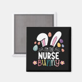 Ik ben de verpleegster Bunny Pasen Matching Magneet (Voorkant / Achterkant)