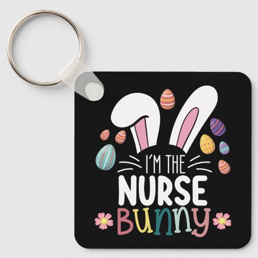 Ik ben de verpleegster Bunny Pasen Matching Sleutelhanger (Voorkant)