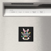 Ik ben de vervangende leraar Bunny Funny Rabbit Ea Magneet (Insitu (Vaatwasser))