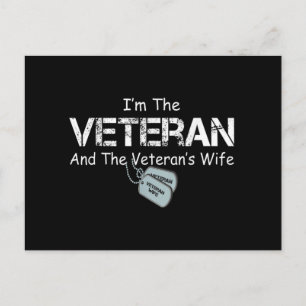 Ik ben de veteraan en de vrouw van de veteraan vet briefkaart