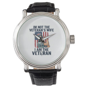 Ik Ben de Veterane Patriottische Vrouwelijke Veter Horloge