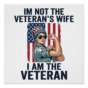 Ik Ben de Veterane Patriottische Vrouwelijke Veter Perfect Poster