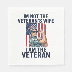 Ik Ben de Veterane Patriottische Vrouwelijke Veter Servet