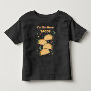 Ik ben de vierde verjaardag van dit Tacos kind Kinder Shirts