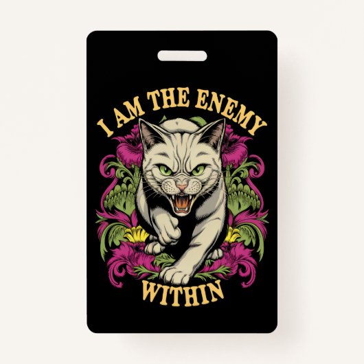 Ik ben de vijand binnen Harris Walz 2024 Badge (Voorkant)