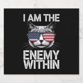 Ik ben de vijand binnen Kamala Harris 2024 Bier Etiket (Enkel label)