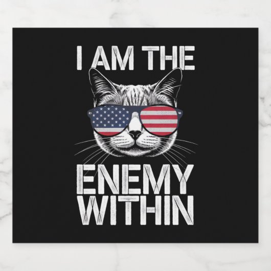 Ik ben de vijand binnen Kamala Harris 2024 Bier Etiket (Enkel label)