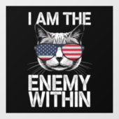 Ik ben de vijand binnen Kamala Harris 2024 Raamsticker (Vel)