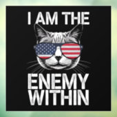 Ik ben de vijand binnen Kamala Harris 2024 Raamsticker (Vel 3)