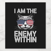 Ik ben de vijand binnen Kamala Harris 2024 Wijn Etiket (Enkel label)