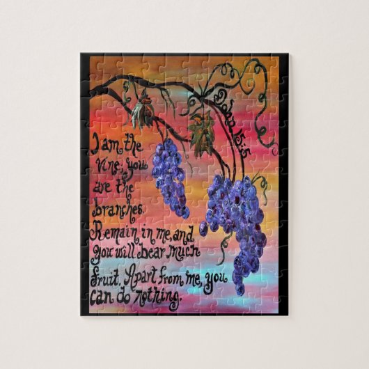 Ik ben de Vine John 15 5 Legpuzzel (Verticaal)