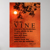 Ik ben de VINE (John 15:5) Poster (Voorkant)