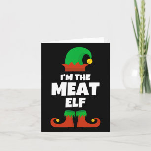 Ik ben de vleeself familie kerst grappig BBQ Grill Kaart