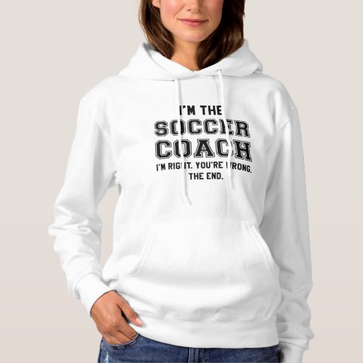 Ik ben de Voetbal coach Hoodie (Voorkant)
