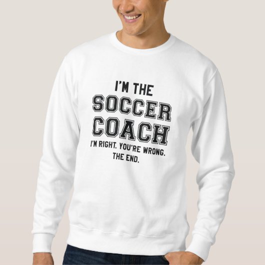 Ik ben de Voetbal coach Trui (Voorkant)