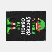 Ik ben de Voetbalcoach Elf Kerst Matching Pyjama Fleece Deken (Voorkant (Horizontaal))